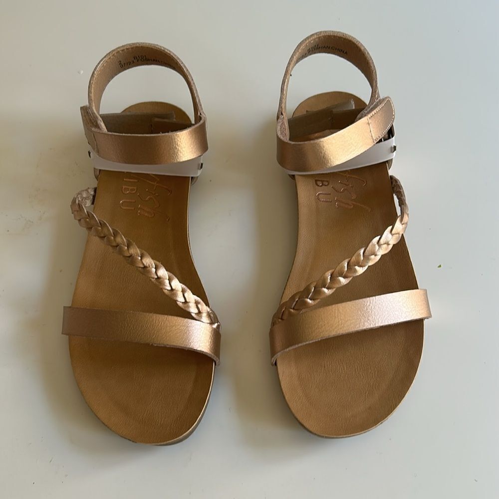 Blowfish Malibu Kids PEARL ROSE GOLD DIEβCUT Girl's Goya-K Sandal, US 2, NWT